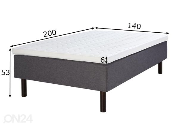 Kušett Base 140x200 cm mõõdud
