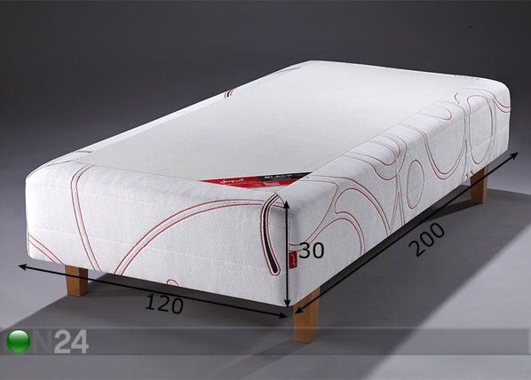 Kušett BLACK Zoned Multipocket Sensity™ 120x200 cm mõõdud