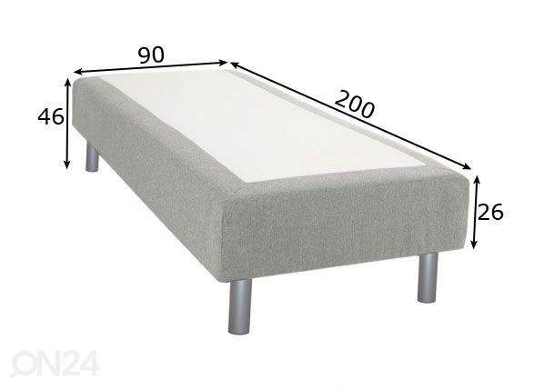 Kušett Classic 90x200 cm mõõdud