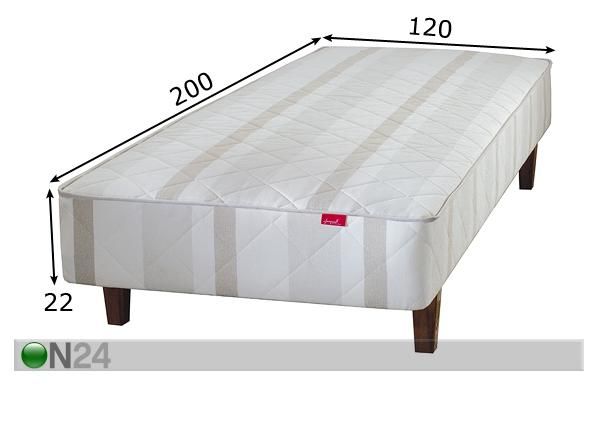 Kušett Classic hele 120x200 cm mõõdud