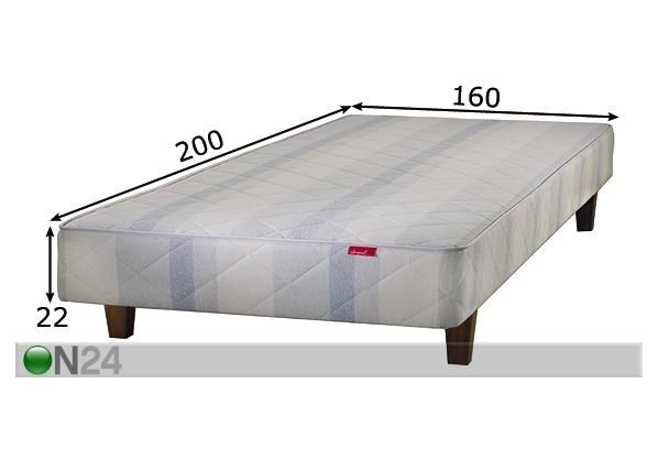 Kušett Classic tume 160x200 cm mõõdud