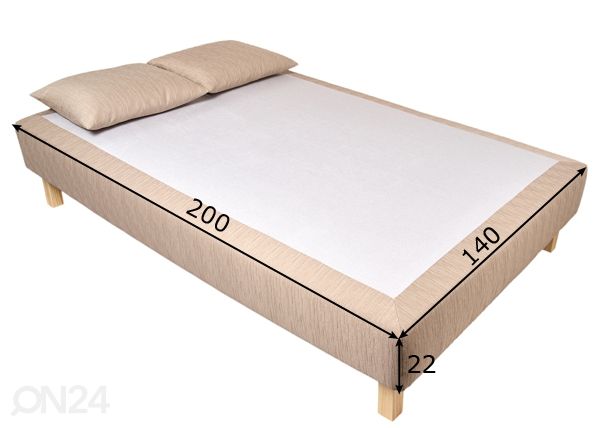 Kušett Hypnos Diana topeltvedrustusega 140x200 cm mõõdud