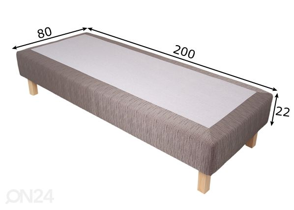 Kušett Hypnos Diana topeltvedrustusega 80x200 cm mõõdud