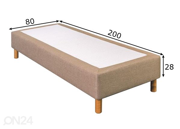 Kušett Hypnos Luna topeltvedrustusega pocket 80x200 cm mõõdud