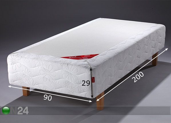 Kušett RED Pocket 90x200 cm mõõdud