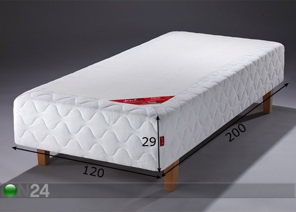 Kušett RED Zoned Pocket Sensity™ 120x200 cm mõõdud