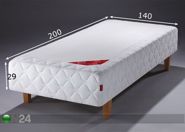 Kušett RED Zoned Pocket Sensity™ 140x200 cm mõõdud