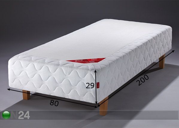 Kušett RED Zoned Pocket Sensity™ 80x200 cm mõõdud