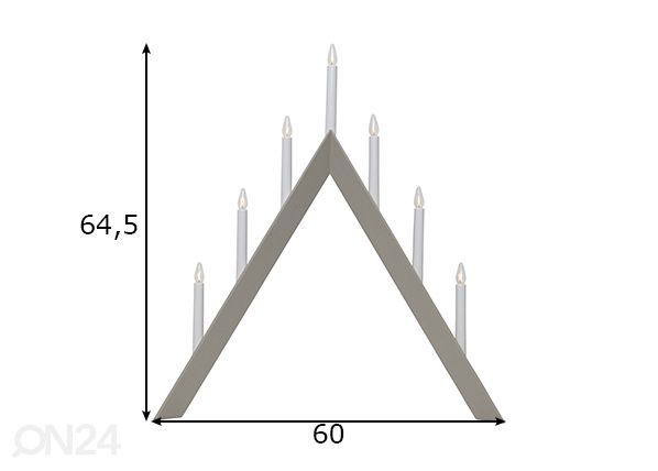 Küünlajalg Arrow mõõdud