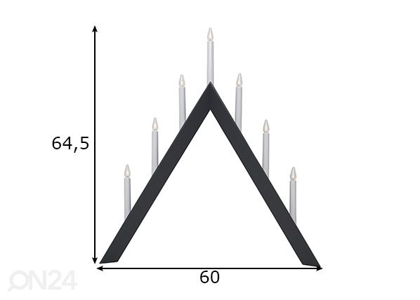 Küünlajalg Arrow mõõdud