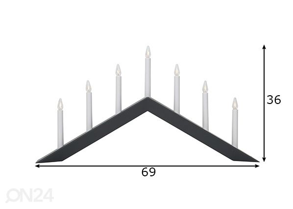 Küünlajalg Arrow mõõdud