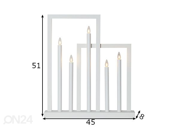 Küünlajalg Frame mõõdud