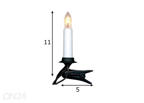 Kuusepuu küünlad Lights, roheline mõõdud