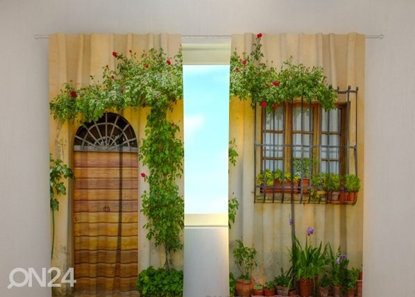 Läbipaistev kardin Flowers by the door 240x220 cm