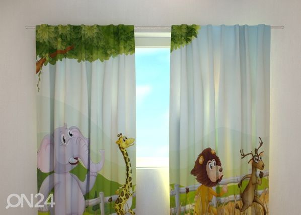 Läbipaistev kardin Funny animals 240x220 cm