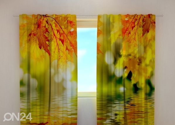 Läbipaistev kardin Golden leaves 240x220 cm