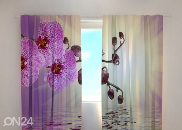 Läbipaistev kardin Lilaceous orchid 240x220 cm