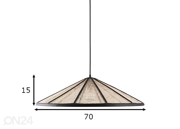 Laelamp Akira, must/naturaalne mõõdud