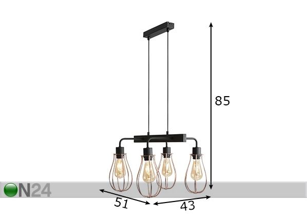 Laelamp Allegra mõõdud