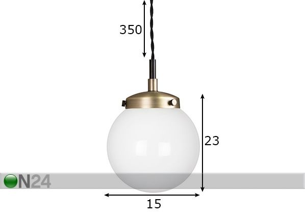 Laelamp Alley mõõdud