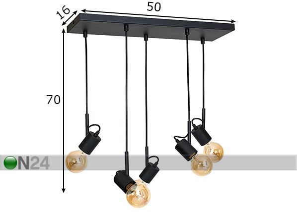 Laelamp Aluna mõõdud