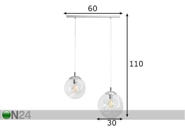 Laelamp Amalfi mõõdud
