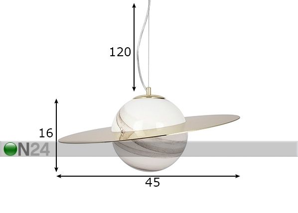 Laelamp Andromeda mõõdud