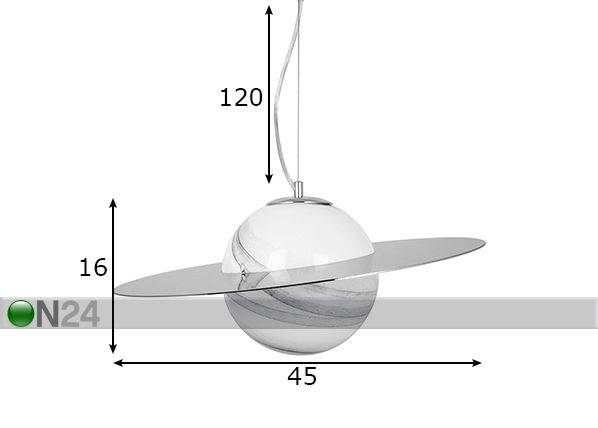 Laelamp Andromeda mõõdud