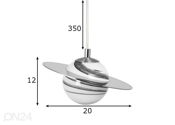 Laelamp Andromeda mõõdud