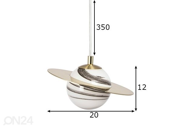 Laelamp Andromeda mõõdud