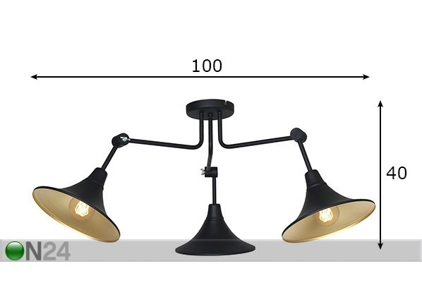 Laelamp Antika mõõdud