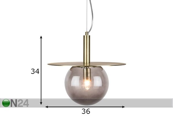 Laelamp Art Deco mõõdud