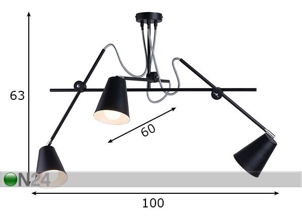 Laelamp Arte mõõdud