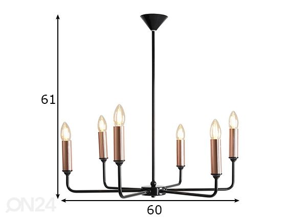 Laelamp Aurora mõõdud