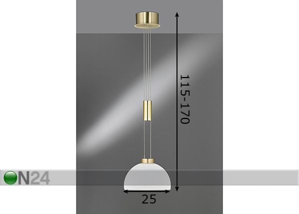 Laelamp Avignon LED mõõdud