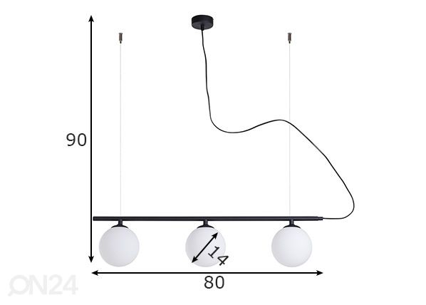 Laelamp Beryl mõõdud