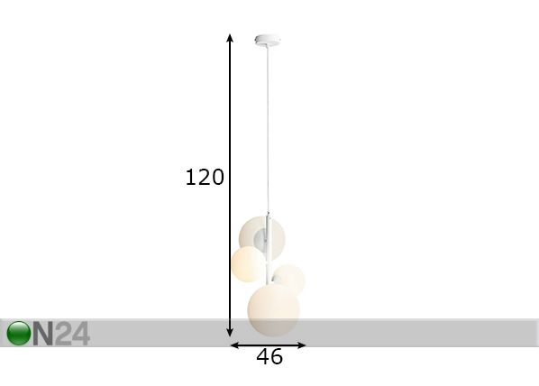 Laelamp Bloom mõõdud