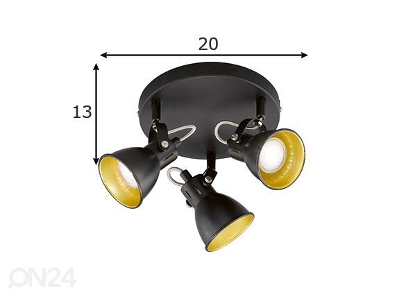 Laelamp Bobby mõõdud