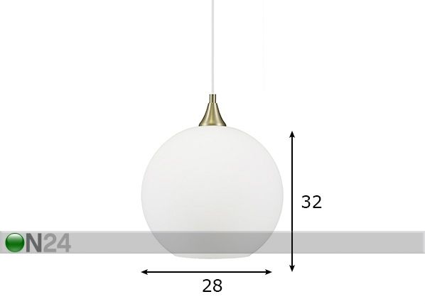 Laelamp Bowl mõõdud