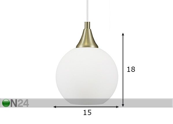 Laelamp Bowl mõõdud