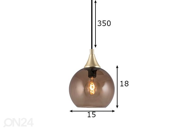 Laelamp Bowl mõõdud