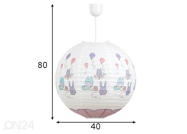Laelamp Cathy mõõdud