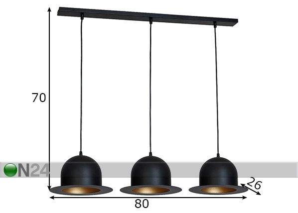 Laelamp Charlie mõõdud