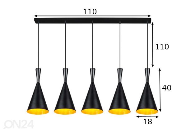 Laelamp Clessidra, valge mõõdud