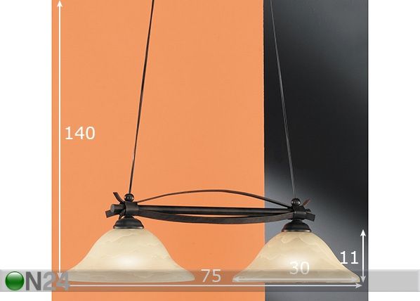 Laelamp Colonial mõõdud