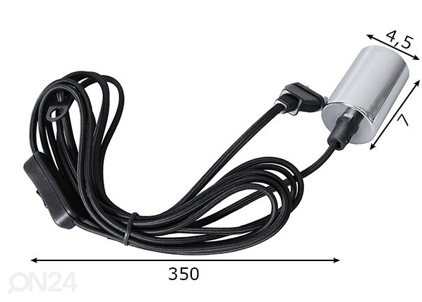 Laelamp Cord, kroom mõõdud