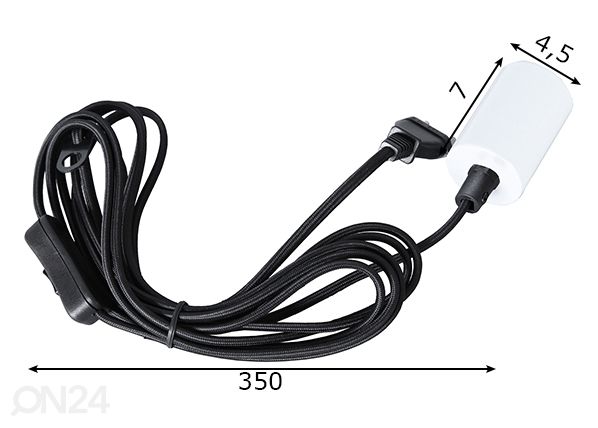 Laelamp Cord, valge mõõdud
