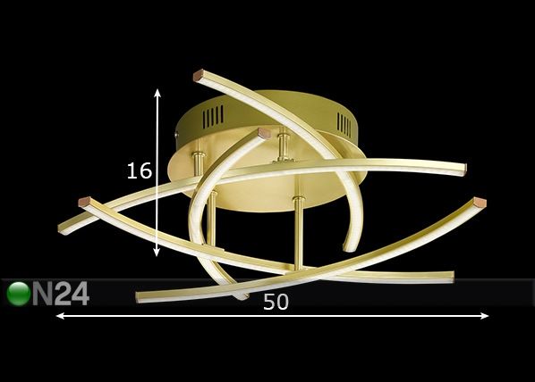 Laelamp Cross LED mõõdud