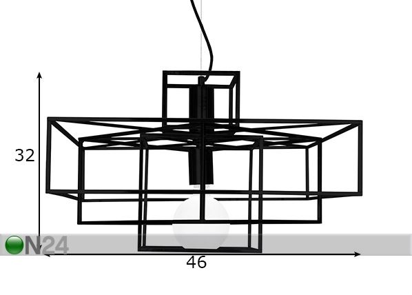 Laelamp Cube mõõdud
