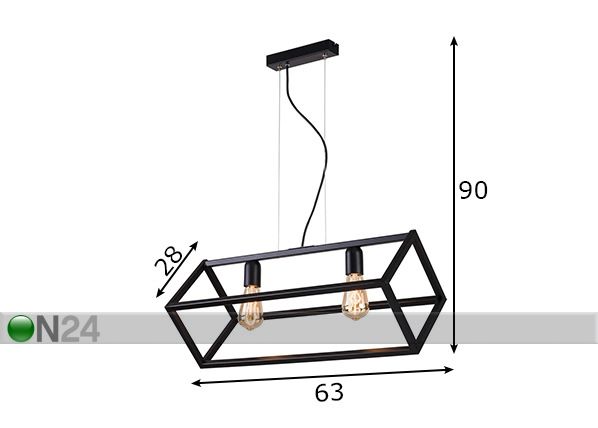 Laelamp Cube mõõdud